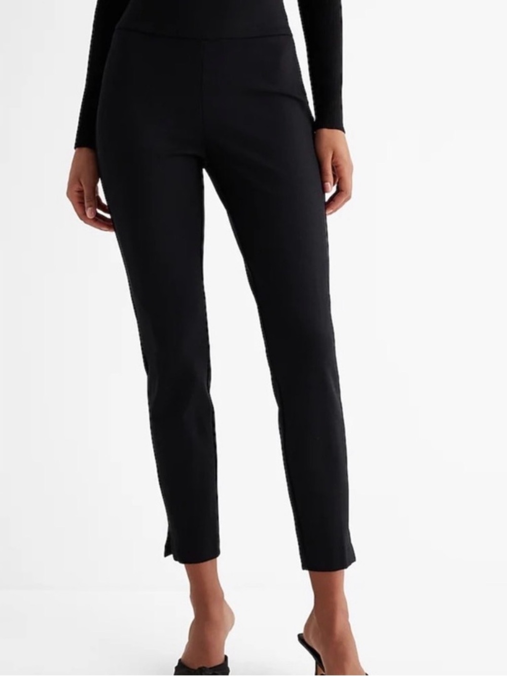 Express Columnist- High-Rise Black Slim Ankle Pants size M
